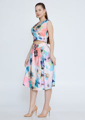 Gaiia Multi-Colored Floral Skirt