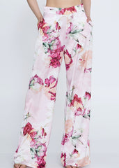 Gaiia Floral Print Straight Trousers