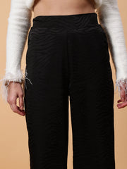 Gaiia Zebra Stripe Wide Leg Pants