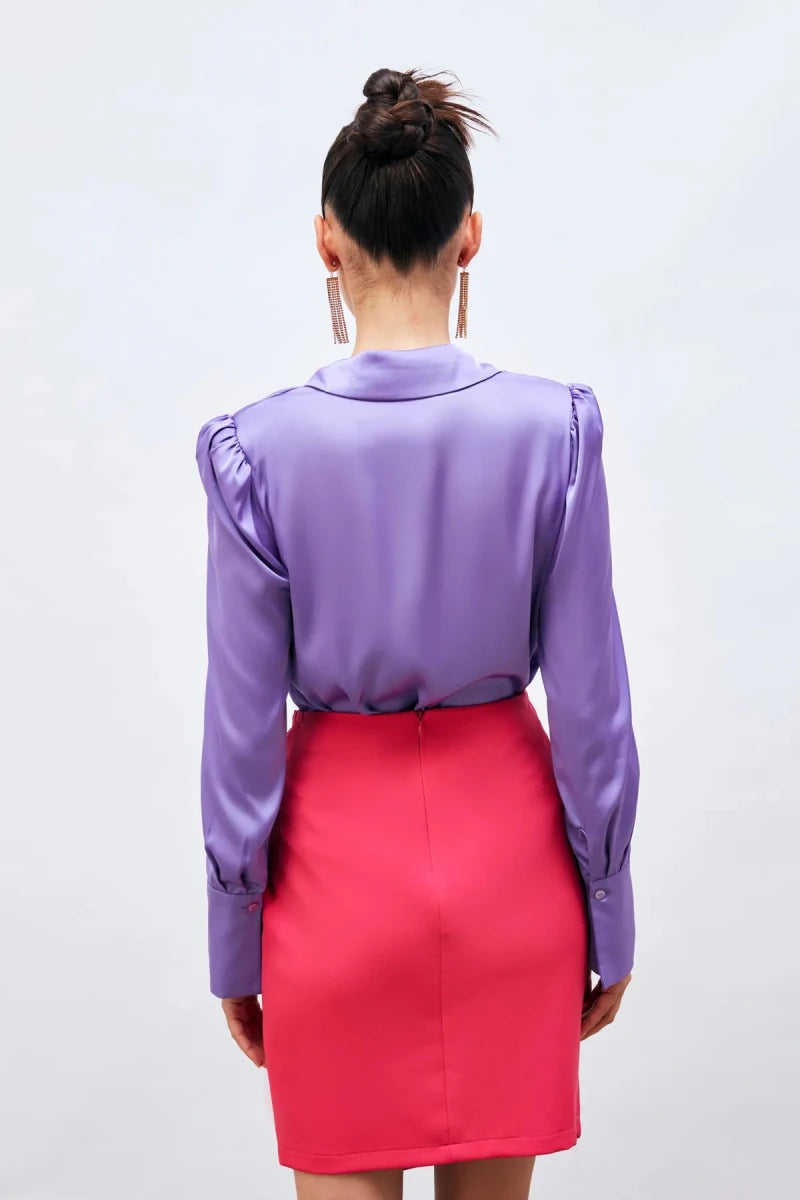 Gaiia Gathered - Skirt - With - Chain - GAIIA