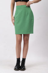 Gaiia Solid Mini Skirt