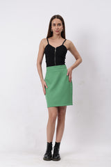 Gaiia Solid Mini Skirt