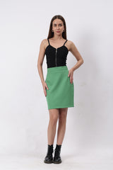 Gaiia Solid Mini Skirt