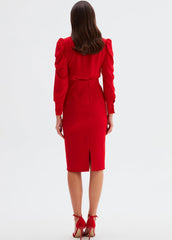 Gaiia Knee Length Solid Color Skirt