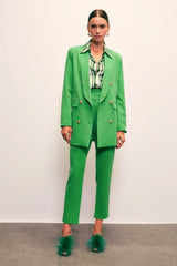 Gaiia Solid Color Trouser With Side Zip