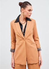 Gaiia Solid Two Pocket Blazer