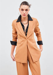 Gaiia Solid Two Pocket Blazer