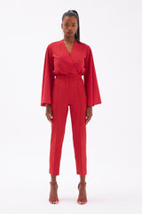 Gaiia Solid Color Trouser With Crease