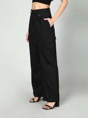 Gaiia Cropped Zipper Jacket With Cargo Pants