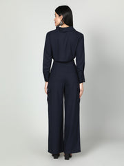 Gaiia Cropped Zipper Jacket With Cargo Pants