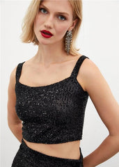 Gaiia Blingy Sequin Top