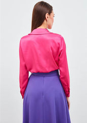 Gaiia Satin Shirt Bodysuit