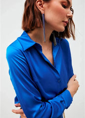 Gaiia Satin Shirt Bodysuit