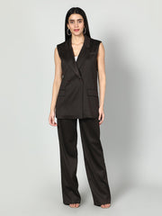 Gaiia Sleevless Blazer And Trouser Set
