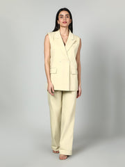 Gaiia Sleevless Blazer And Trouser Set