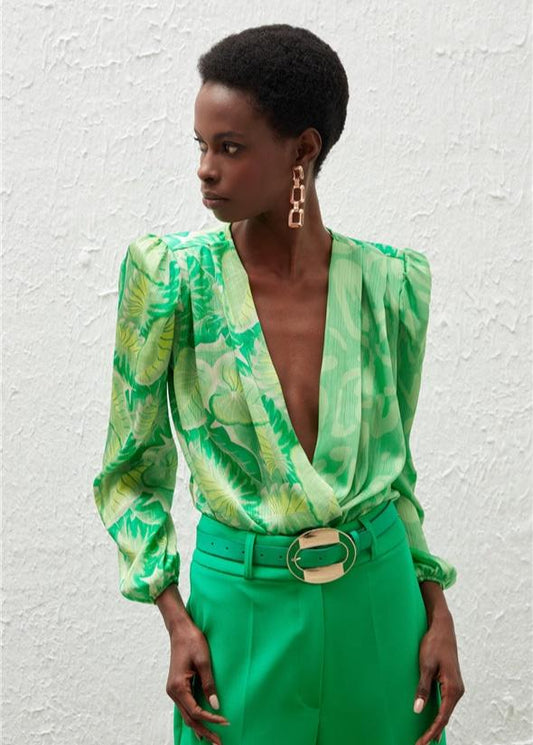 Gaiia Women Printed Bodysuit