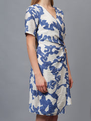 Gaiia Printed Wrap Around Dress