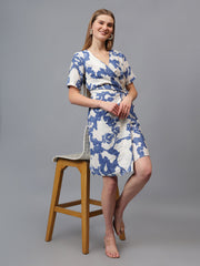 Gaiia Printed Wrap Around Dress