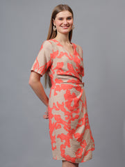 Gaiia Printed Wrap Around Dress