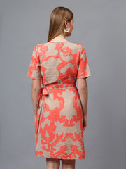 Gaiia Printed Wrap Around Dress