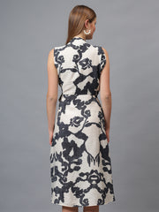 Gaiia Printed Sleeveless Wrap Dress