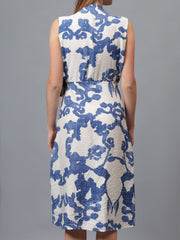 Gaiia Printed Sleeveless Wrap Dress