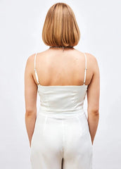 Gaiia Satin Bustier Crop Top