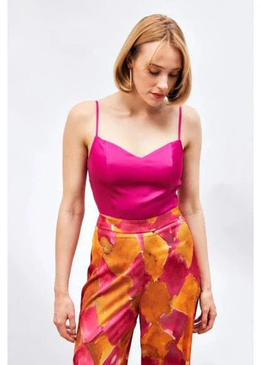 Gaiia Satin Bustier Crop Top - GAIIA