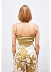 Gaiia Satin Bustier Crop Top