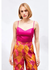 Gaiia Satin Bustier Crop Top