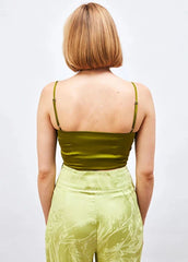 Gaiia Satin Bustier Crop Top