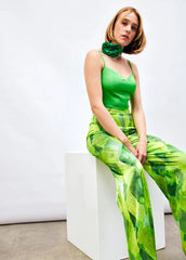 Gaiia Satin Bustier Crop Top