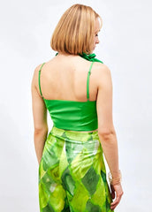 Gaiia Satin Bustier Crop Top