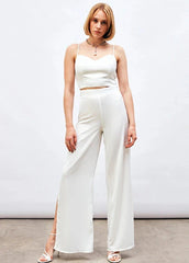 Gaiia Satin Bustier Crop Top