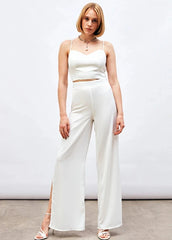 Gaiia Satin Bustier Crop Top