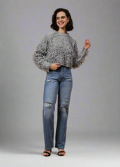 Gaiia Cosy Solid Colour Furry Pullover