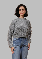 Gaiia Cosy Solid Colour Furry Pullover