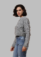Gaiia Cosy Solid Colour Furry Pullover