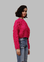 Gaiia Cosy Solid Colour Furry Pullover