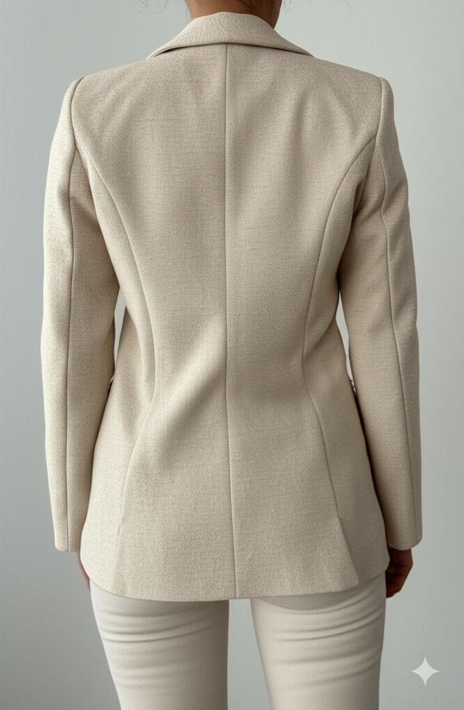 Gaiia Linen Oversize Blazer - Beige - GAIIA