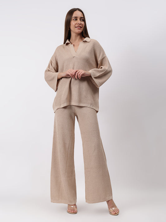 Gaiia Waffle Self Design Co-Ord Set