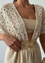 Beige Long Shrug
