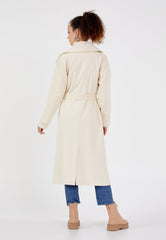 Gaiia Solid Colour Trench Coat With Belt