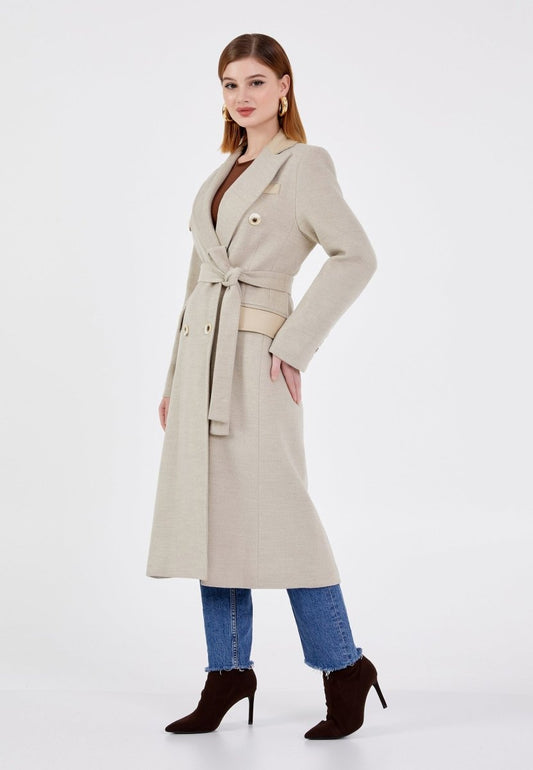 Gaiia Double - Breasted Long Coat - GAIIA