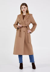Gaiia Double-Breasted Long Coat