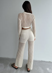 Gaiia Cutwork Boho Co-Ord Set - Beige