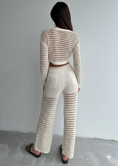 Gaiia Cutwork Boho Co-Ord Set - Beige