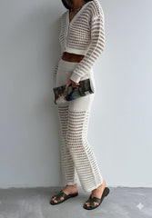 Gaiia Cutwork Boho Co-Ord Set - Beige