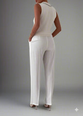 Gaiia High Neck Sleeveless Top With Embellishment