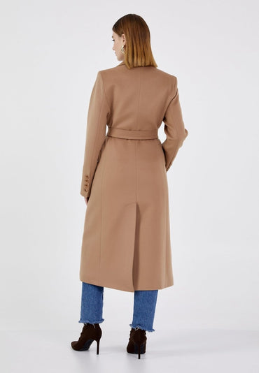 Gaiia Long Zipper Jacket With Belted Cuff - Khaki - GAIIA